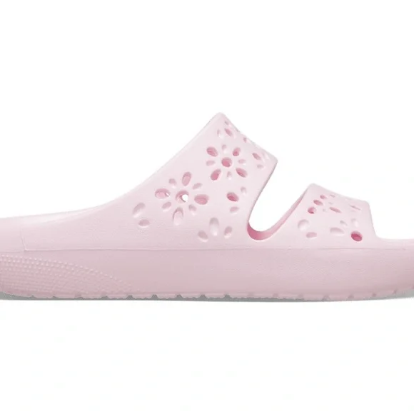 Crocs/NWT Classic Floral Cutout Sandal Sz 7W - Picture 1 of 6